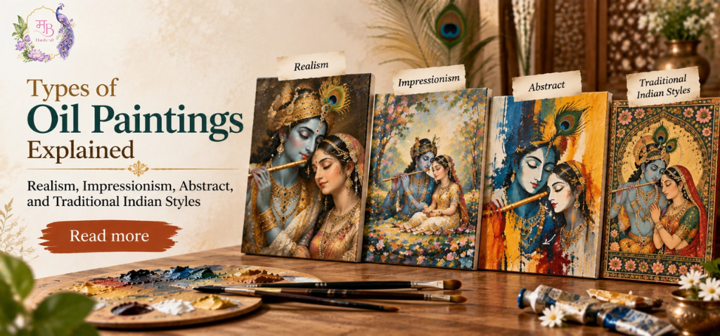 Types of Oil Paintings Explained: Realism, Impressionism, Abstract, and Traditional Indian Styles